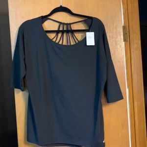 Black Cutout back shirt